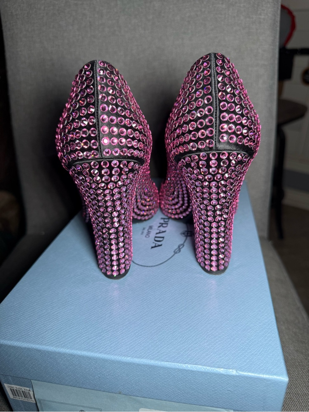 Prada Pink Crystal Calzature Donna Pumps - Picture 4 of 9